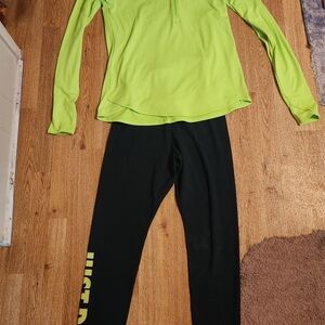 Nike Lime Green Long Sleeve Top